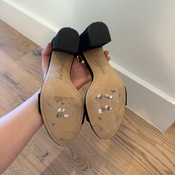 Sam Edelman Women's Odila Classic Heeled Sandal Black Suede Sz 8 Custom Bedazzle - Picture 12 of 12